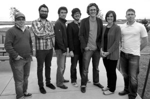 De gauche à droite : Patrick Lacelle, Pascal Raiche-Nogue, Marc-Antoine Ruest, Mathieu Roy-Comeau, Justin Dupuis, Michèle Brideau, et Jean-François Boisvert.